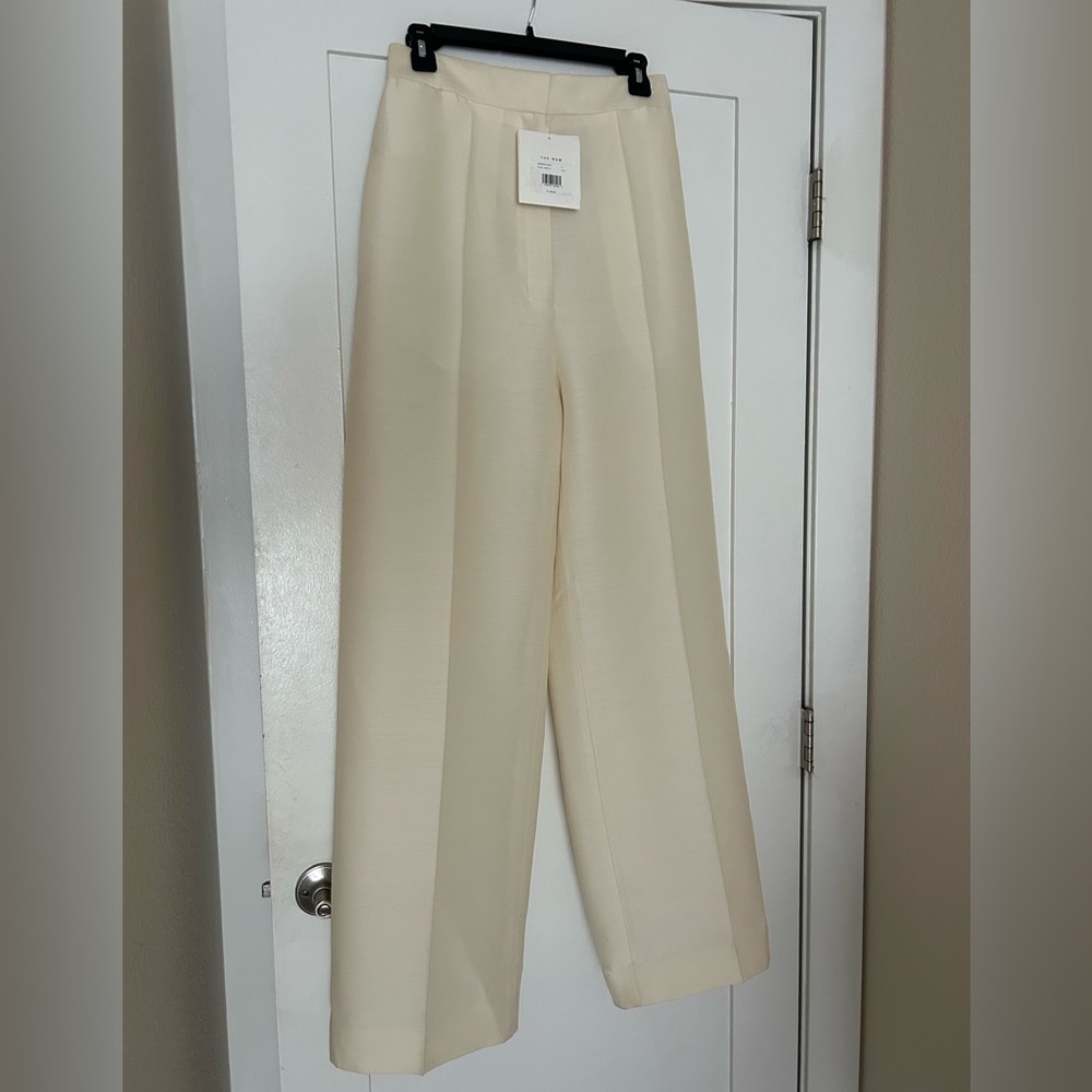 The Row Cream Women's Trousers
